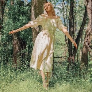 H&M Wildflower Collection Off The Shoulder Dress